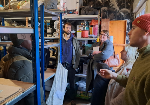 Photo du groupe en visite